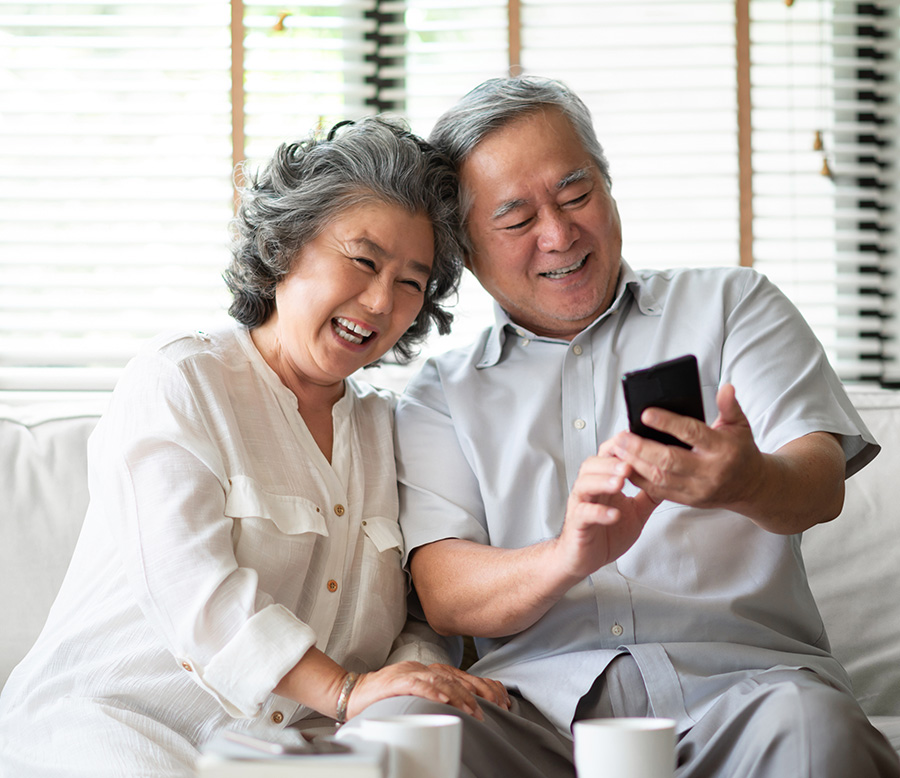 senior couple enjoying time together