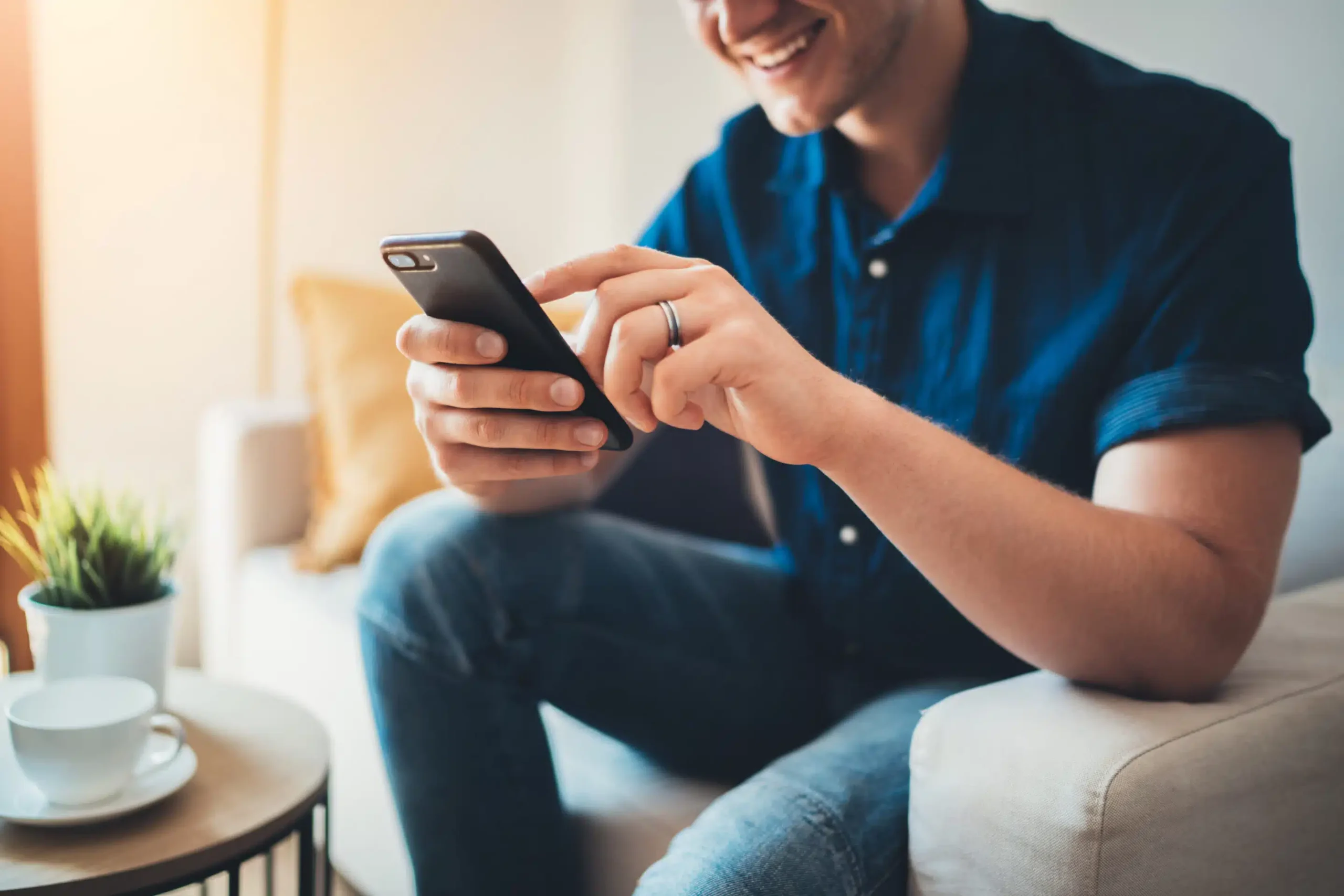 Man using phone